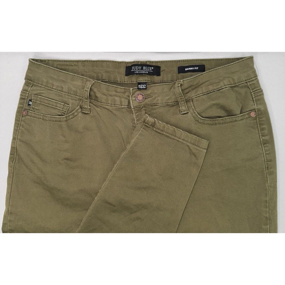 Judy Blue Womens 15/32 Army Green Jeans Skinny Fit